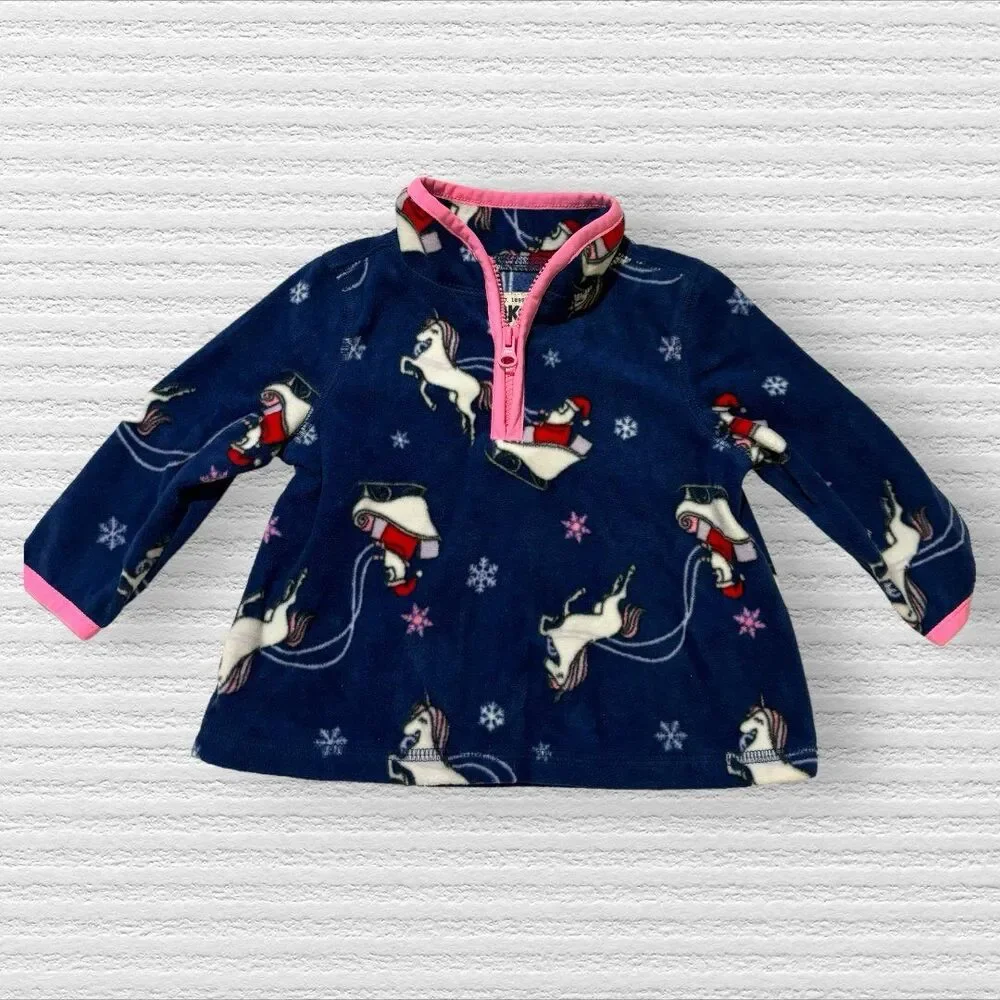 Oshkosh 6m Christmas Santa Pullover Soft Fleece Jacket